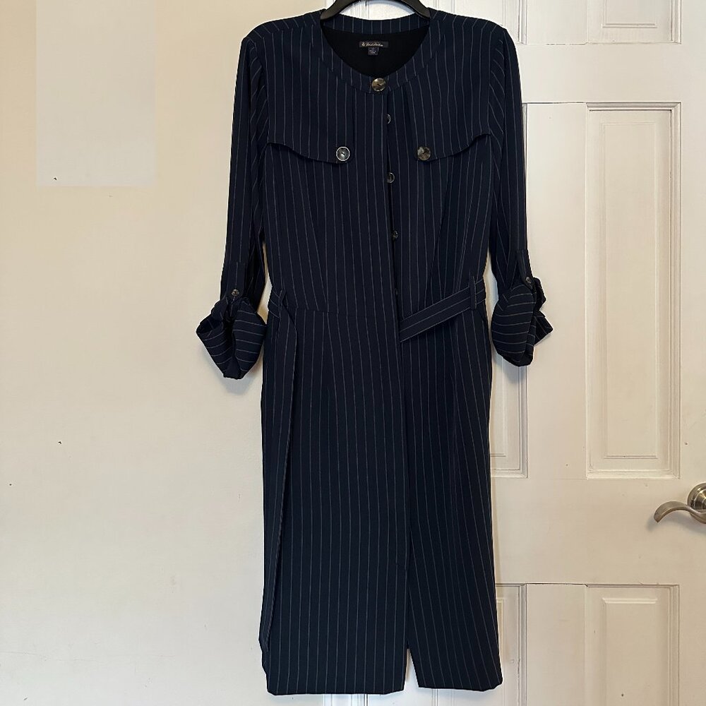 Brooks Brothers Pin Stripe Button Down Dress Size 12